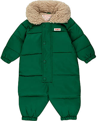 Tiny Cottons Solid Padded Overall - Grass Green - Windproof and Waterproof Snowsuits