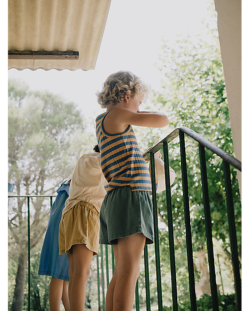 Tiny Cottons Solid Short with Drawstring - Light Teal - 100% Cotton Shorts