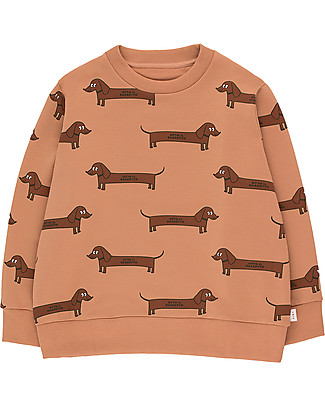 Tiny Cottons Sweatshirt Bassotto, Brown - Pima Cotton Sweatshirts