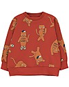 Tiny Cottons Sweatshirt Cats, Dark Brown/Brown - Pima Cotton Sweatshirts