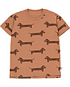 Tiny Cottons T-Shirt Bassotto, Brown - Pima Cotton T-shirts
