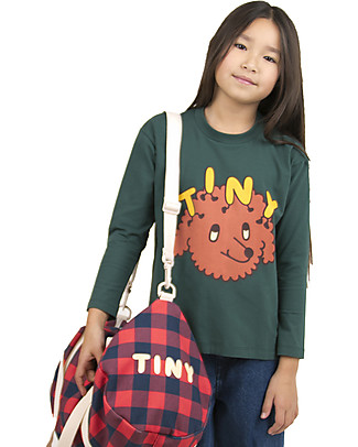 Tiny Cottons Tiny Dog Tee - Dark Green/Sienna - Pima Cotton Long Sleeves Tops