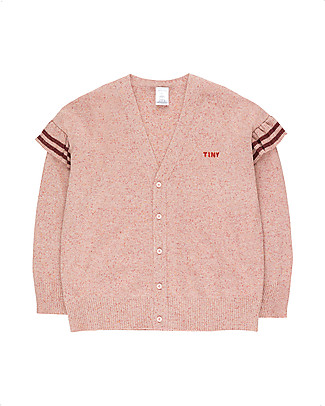 Tiny Cottons Tiny Frills Cardigan - Nude - Merino Wool and Silk Blend Cardigans