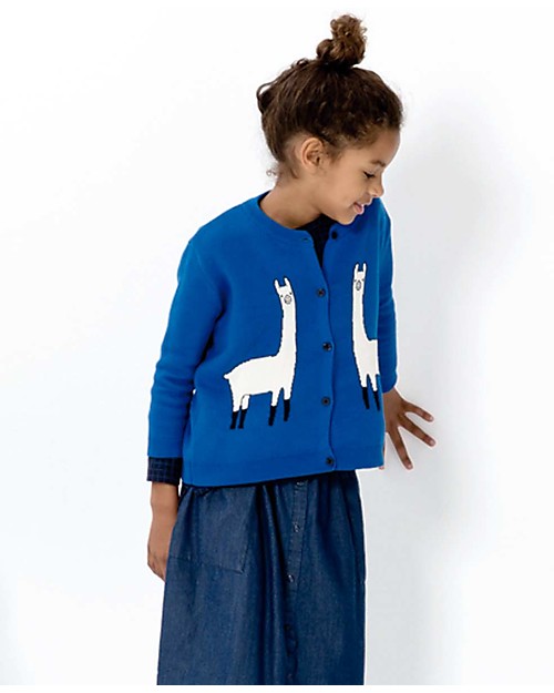 Girls Long Sleeve Llama Sweater Dress - Little Llamas