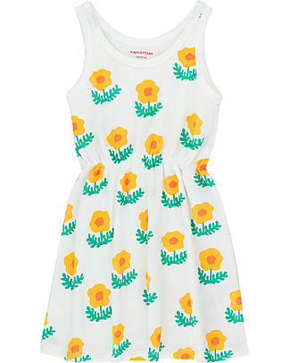Tiny Cottons Violet Dress - Off White Yellow - Pima Cotton Dresses_