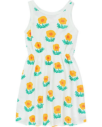 Tiny Cottons Violet Dress - Off White Yellow - Pima Cotton Dresses_