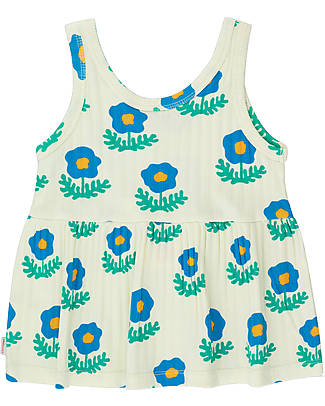 Tiny Cottons Violet Tank Top - Pastel Yellow Lapis Blue - Pima Cotton Tank Tops