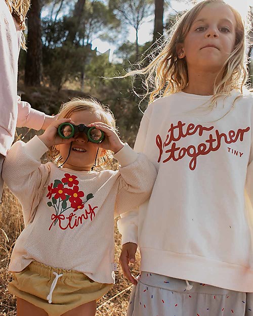 Tiny Cottons Waffle Baby Sweatshirt - Pink/Bouquet - Elasticated Pima Cotton Sweatshirts