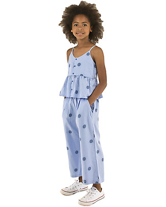 Tiny Cottons Wide Pant Sun, Blue - 100% Lyocell Trousers