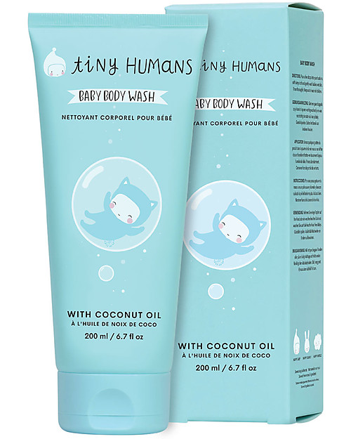 Tiny Humans Baby Body Wash, Coconut Oil and Wheat Protein - 200 ml Baby Bath Wash and shampoo