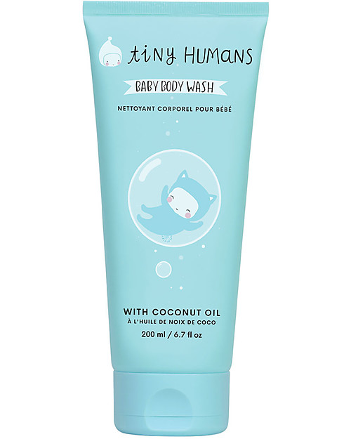 Tiny Humans Baby Body Wash, Coconut Oil and Wheat Protein - 200 ml Baby Bath Wash and shampoo