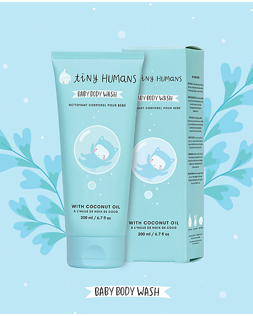 Tiny Humans Baby Body Wash, Coconut Oil and Wheat Protein - 200 ml Baby Bath Wash and shampoo