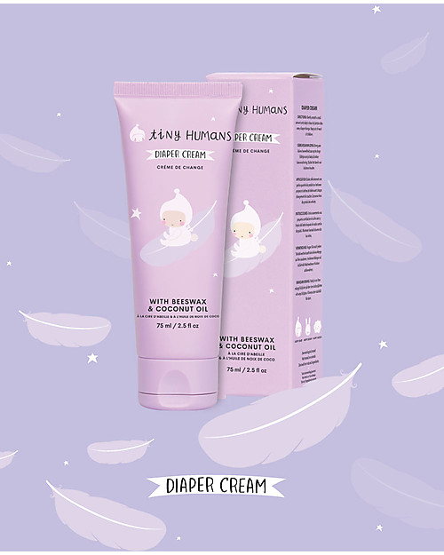 Tiny Humans Baby Diaper Cream, Beeswax and Coconut Oil - 75 ml Nappy Creams