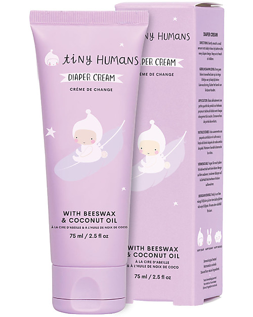 Tiny Humans Baby Diaper Cream, Beeswax and Coconut Oil - 75 ml Nappy Creams