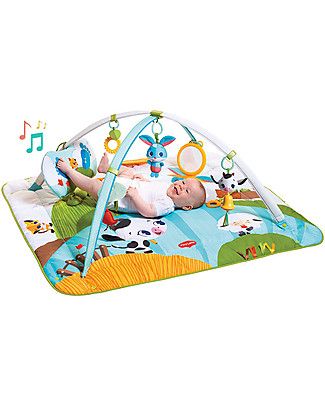 Tiny Love Gymini Kick&Play Activity Mat - Tiny Farm - with Responsive Pad Baby Gym