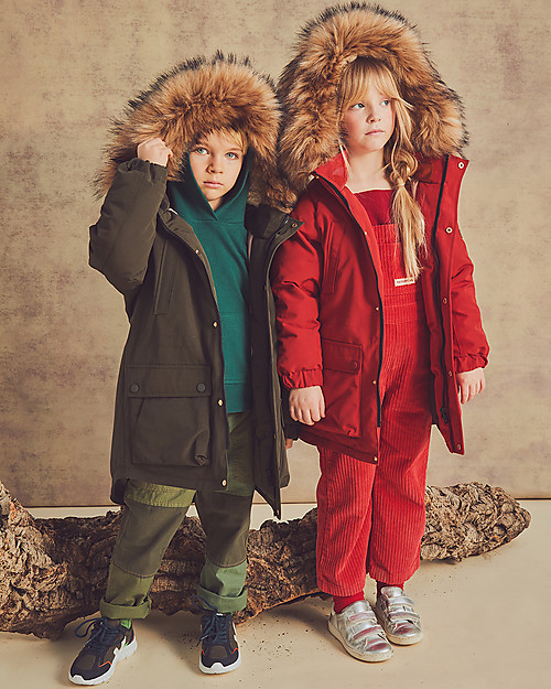 Toastie Kids North Star Parka - Olive - Eco Faux-Down Fill Coats