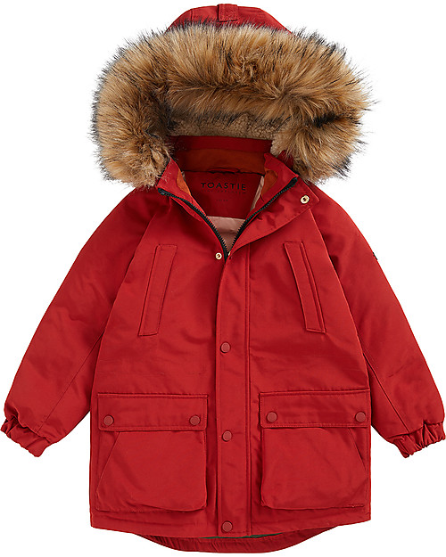 Toastie Kids North Star Parka - Persimmon - Eco Faux-Down Fill Coats