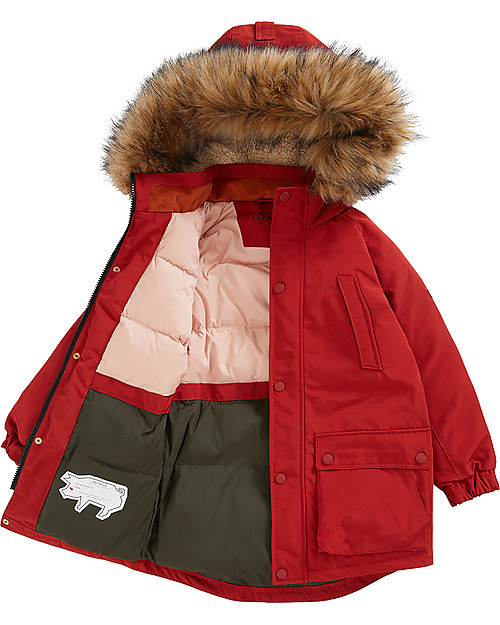 Toastie Kids North Star Parka - Persimmon - Eco Faux-Down Fill Coats