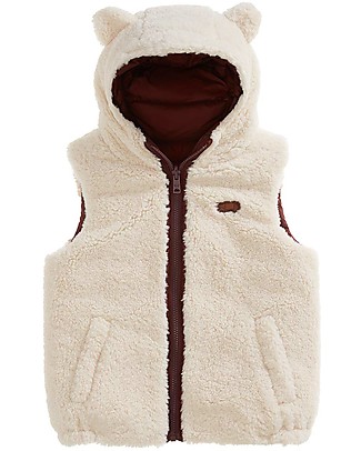 Toastie Kids Reversible Sherpa Gilet - Conker&Biscuit Sherpa - Eco friendly and Super Cute Coats