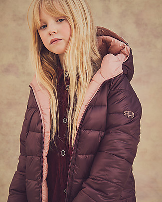 Toastie Kids Sustainable Reversible Puffer Jacket - Cherry/Blossom - Eco Down Fill Coats