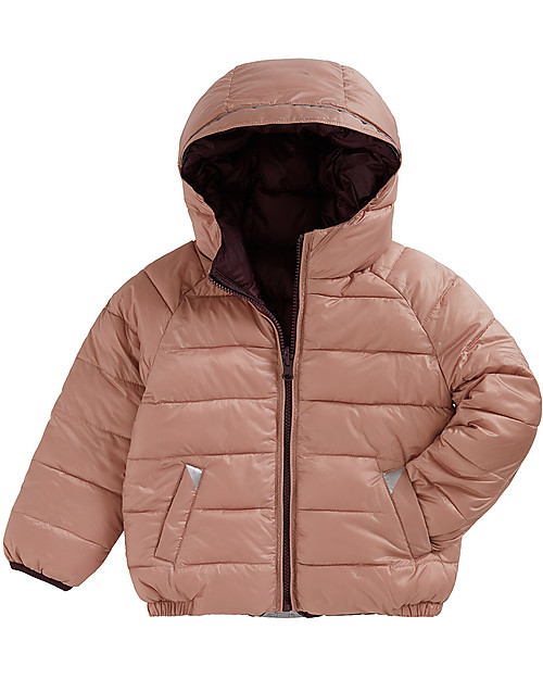 Toastie Kids Sustainable Reversible Puffer Jacket - Cherry/Blossom - Eco Down Fill Down Jacket