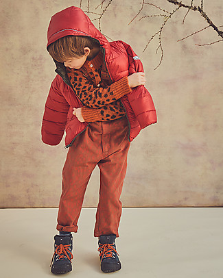 Toastie Kids Sustainable Reversible Puffer Jacket - Khaki/Parsimmon - Eco Down Fill Coats