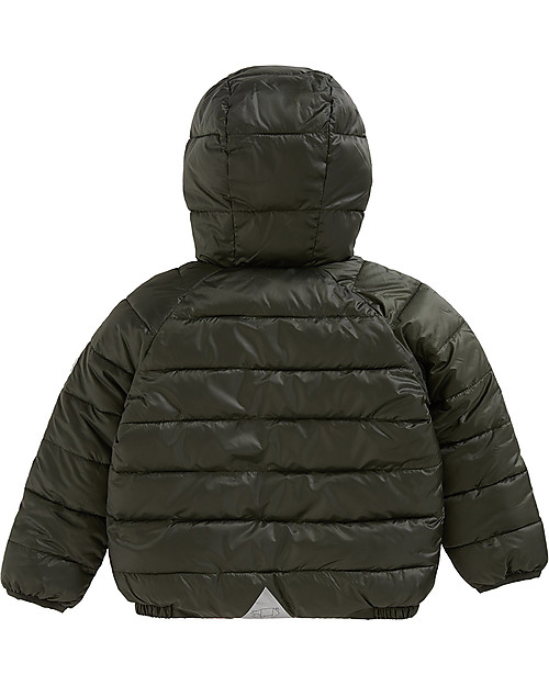 Toastie Kids Sustainable Reversible Puffer Jacket - Khaki/Parsimmon - Eco Down Fill Down Jacket