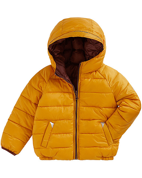 Toastie Kids Sustainable Reversible Puffer Jacket - Ochre/Chestnut - Eco Down Fill Down Jacket