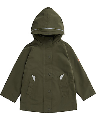 Toastie Kids Waterproof Raincoat with Thermal Lined - Olive - Recycled Material Jackets