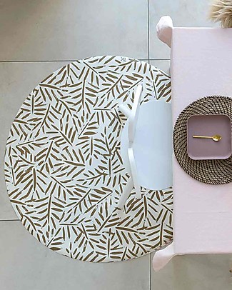 Toddlekind Clean Wean Mats - Ocean Leaves - Sand Castle - 105 cm - Non-toxic and Safe! Carpets