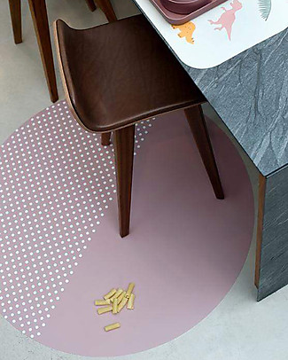 Toddlekind Multifunctional Clean Wean Mat - Spotted Dusky Rose - 150 cm Carpets