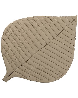 Toddlekind Organic Cotton Leaf Mats - Tan - 128x96 cm - The Perfect Topper for Your Playmat! Carpets