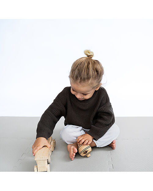 Toddlekind Playmat - Classic Collection -  Stone/Grey - 131 x 131 cm Puzzle Mats