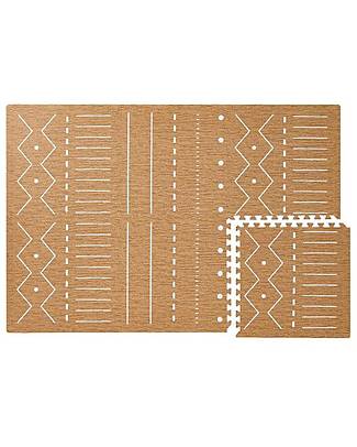 Toddlekind Prettier Playmats - Berber - Camel - 120x180 cm - Includes 6 Squares! Puzzle Mats