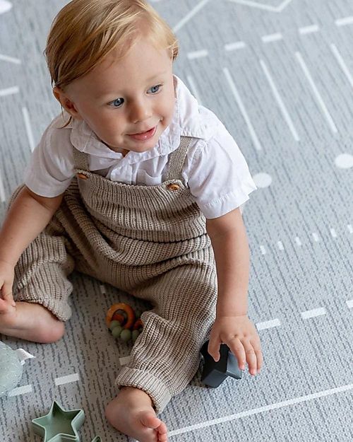 Toddlekind Prettier Playmats - Berber - Storm - 120x180 cm - Includes 6 Squares! Puzzle Mats