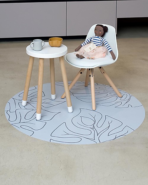 Toddlekind Splat Mats - Multipurpose Waterproof Rug - Jungle - Gray - 105 cm - Perfect Under the High Chair! High Chair Mats