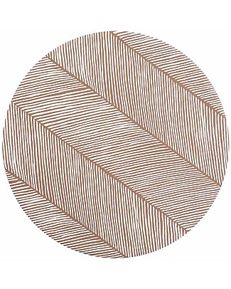 Toddlekind Splat Mats - Multipurpose Waterproof Rug - Stripes - Brown - 105 cm - Perfect Under the High Chair! High Chair Mats