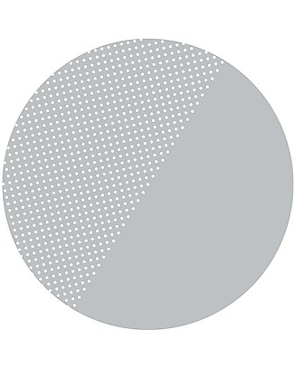 Toddlekind Splat Mats - Waterproof Multipurpose Rug - Polka Dot - Gray - 105 cm - Perfect Under the High Chair! High Chair Mats