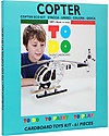 ToDo Cardboard Construction Kit Student Level, Copter 61 pieces - Eco-friendly fun! Creative Toys