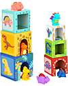 Tooky Toy 6 Stacking Boxes - Dinosaurs - From 3 Years Wooden Blocks and Construction Sets