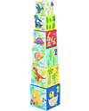 Tooky Toy 6 Stacking Boxes - Dinosaurs - From 3 Years Wooden Blocks and Construction Sets