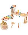 Tooky Toy Foldable Wooden Music Set - 32.2 x 12 x 29.1 cm - 3+ Years Musical Instruments