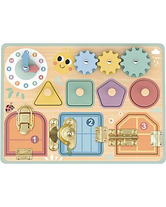 Tooky Toy Montessori Wooden Tablet - 30 x 22.5 x 3.5 cm - From 3 Years Sensory Games_