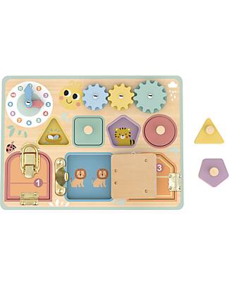 Tooky Toy Montessori Wooden Tablet - 30 x 22.5 x 3.5 cm - From 3 Years Sensory Games_