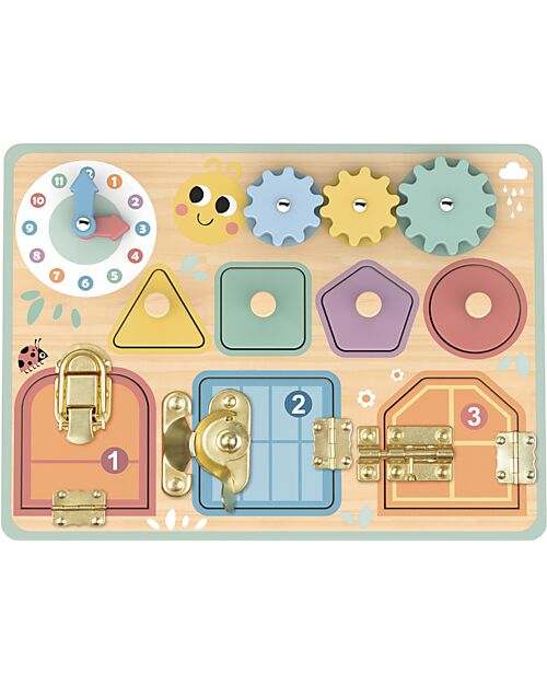 Tooky Toy Montessori Wooden Tablet - 30 x 22.5 x 3.5 cm Sensory Games_