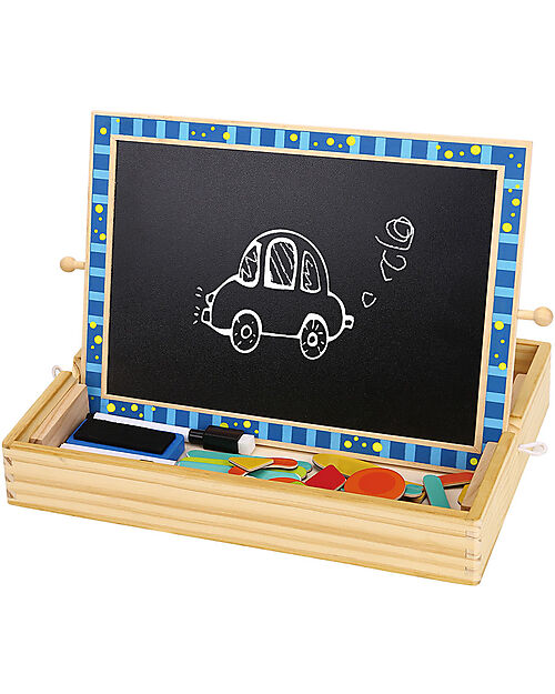 Tooky Toy Multi-activity magnetic board - over 30 modular shapes! - 117 Pieces - 31.5 x 22 x 21.5 cm - 3+ Years Magnetic Games