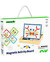 Tooky Toy Multi-activity magnetic board - over 30 modular shapes! - 117 Pieces - 31.5 x 22 x 21.5 cm - 3+ Years Magnetic Games