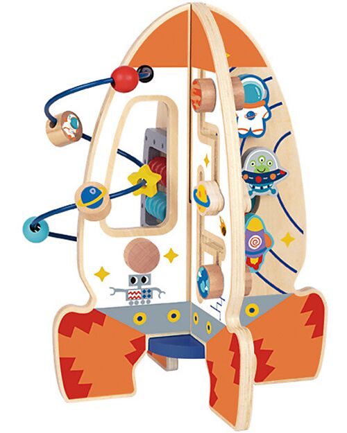 Tooky Toy Multifunctional Interactive Activity Rocket - 21.7 x 21.7 x 29.5 cm - From 24 Months Sensory Games_