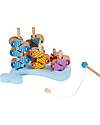 Tooky Toy Multifunctional Wooden Toy - Easy Fishing with Magnet - 25 Pieces - 21.8 x 22 x 4.5 cm - 3+ Years Magnetic Games
