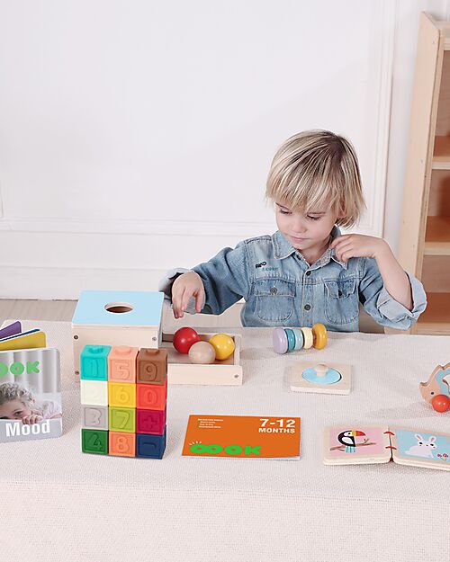 Tooky Toy Multisensory Educational Box - 22 Pieces - 32.5 x 27 x 14 cm - 6m+ Sensory Games_